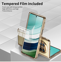 Étui pour Huawei Mate X5 en PC mat coloré, boutons en alliage d'aluminium avec film de protection en verre, coque antichoc pour Huawei Mate X3