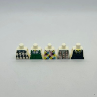 Leere Mini-Modulfiguren-Bausteine, Mix aus Hüten, Haaren, Köpfen, bedruckten Oberteilen, Hosen, individuelle Logo- und Musteranpassung