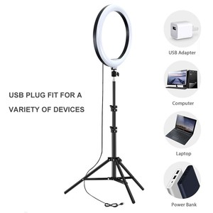 Anneau de lumière LED personnalisable de 10 pouces avec support de trépied pour téléphone intérieur à anneau de diffusion en direct mobile - Product Image 3