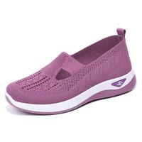 Chaussures décontractées d'été pour femmes, respirantes, en tissu, semelle souple en PVC, à lacets, bout rond, rayées, pour la marche et le skateboard