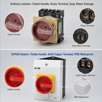 Interrupteur-sectionneur rotatif Eaton P3-63/E 63A 3P, fusible, sectionneur, cuivre, 50/60Hz 690V AC, interrupteur de sécurité principal industriel