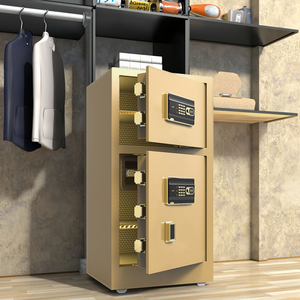Coffre-fort numérique double porte pour usage domestique et professionnel, en acier allié, avec mot de passe intelligent, pour salon, meuble mural - Product Image 3