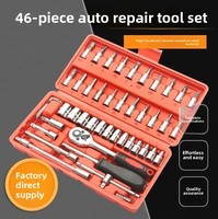 WOOKTOOL – Kit d'outils 46 pièces en acier allié OEM avec douilles, pour réparation automobile complète et entretien d'équipements électroniques personnels – Couleur