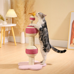 Poste rascador grande anti-arañazos para gatos, estructura de sisal para trepar, poste rascador, resistente al desgaste y no se cae fácilmente, juguete para gatos - Product Image 1