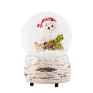 Bolas de cristal de resina para decoração, enfeites de floco de neve personalizados para decoração caseira, bolas de cristal de polyresina