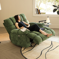 Moderne simple paresseux inclinable à bascule électrique multifonctionnel nuage canapé tissu salon chaise massage caractéristique cadre en métal