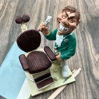 Figura Decorativa de Resina con Diseño Dental, Regalo Creativo para Dentistas, Escultura de Dientes, Decoración para Consultorio Odontológico u Oficina