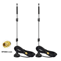 Antena WiFi de Doble Banda 2.4GHz 5.8GHz con Base Magnética, Cable RG174 de 3m para Router WiFi, Amplificador de Señal, Repetidor, Tarjeta de Red Inalámbrica