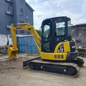 Mini-pelleuse Komatsu PC55MR-3 d'occasion de 28,5 kW, poids en ordre de marche de 5 160 kg, avec cabine climatisée et godet de 0,16 m³, prête à être expédiée - Product Image 2