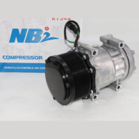 Compresor de Aire Acondicionado Automotriz de 24V 7H15 con Polea 12PK OE 372-9295 para Sistema de A/C de Camiones y Autobuses
