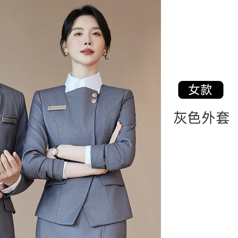 Grey single-piece suit for women