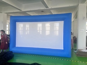 Mavi Şişme Projeksiyon Perdesi, Arka Bahçe Partisi için Üfleyici ile Sinema Perdesi - Product Image 5