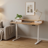Bureau d'ordinateur réglable en hauteur avec tiroirs de rangement, table de travail assis-debout ajustable