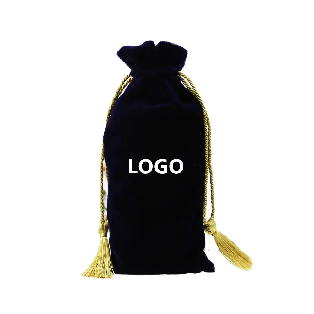 Kustom dapat digunakan kembali ukuran besar hitam katun kanvas tas kantong kolor untuk topi sepatu topi kantong debu kemasan kantong debu