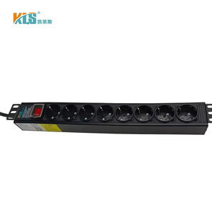 Kls OEM/ODM Đức Đen Hợp Kim Nhôm Bs1363 Ổ Cắm Cắm 200-240V 16A Phân Phối Điện Đơn Vị Pdu Cho Mạng Tủ - Product Image 3