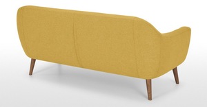 <span class=keywords><strong>Divano</strong></span> a 3 Posti in Tessuto <span class=keywords><strong>Giallo</strong></span> Senape Stile Mid-Century Modern per Lobby - Product Image 6