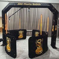 Cabina de Fotos Giratoria 360° con Tecnología 2025, Control Remoto, SLR, iPad, Rotación Automática Inalámbrica para Selfies