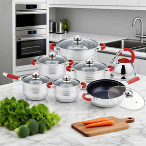 Juego <span class=keywords><strong>de</strong></span> Utensilios <span class=keywords><strong>de</strong></span> Cocina <span class=keywords><strong>de</strong></span> Acero Inoxidable <span class=keywords><strong>de</strong></span> 13 Piezas, Juego <span class=keywords><strong>de</strong></span> Ollas y Sartenes <span class=keywords><strong>de</strong></span> Inducción <span class=keywords><strong>con</strong></span> <span class=keywords><strong>Tapa</strong></span> <span class=keywords><strong>de</strong></span> <span class=keywords><strong>Vidrio</strong></span>, Tetera, <span class=keywords><strong>Sartén</strong></span> <span class=keywords><strong>Antiadherente</strong></span> para Cocina Casera - Product Image 6