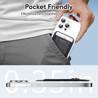 Pemegang kartu ponsel magnetik dapat dilepas kuat pegangan jari dompet ponsel kulit pu berdiri untuk magsafes
