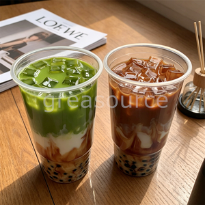 ชาไทยพลาสติกขนาด 1000 มล. แบบจำลองรักษ์โลก 2 แบบ สำหรับชานมไข่มุก ทาปิโอก้า โบบา เครื่องดื่มพรีเมียม ของตกแต่งร้านกาแฟ โชว์อาหาร - Product Image 3