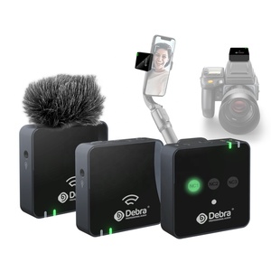 Auriculares Lavalier inalámbricos portátiles Micrófono Reducción de ruido para cámara DSLR Smartphone Grabación Entrevista Monitor Interfaz - Product Image 1