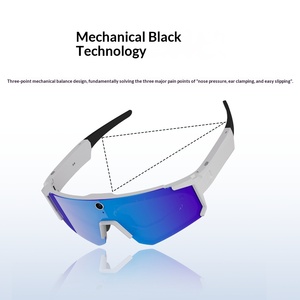 Occhiali Sportivi Smart AI con Fotocamera, Lenti Bluetooth, Montatura in PC, Stile Vintage Piccolo V06, Occhiali da Esterno per Ciclismo, Corsa, Escursionismo - Product Image 3