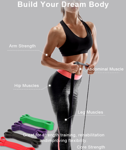 CZFIT Different Level Elastic Resistance <b>Bands</b> Yoga Exercise Gym Fitness <b>Workout</b> Stretch Power Pack <b>Bands</b> - Product Image 4