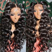 Perruque en cheveux brésiliens/indiens en gros, perruques en cheveux humains vierges bruts sans colle avec dentelle HD complète, perruque frontale en dentelle HD pour femmes noires