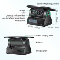 Caméra DVR sans fil magnétique 4x 1080P à charge solaire avec moniteur BSD 10'' pour camion/bus/camping-car/remorque/chariot élévateur
