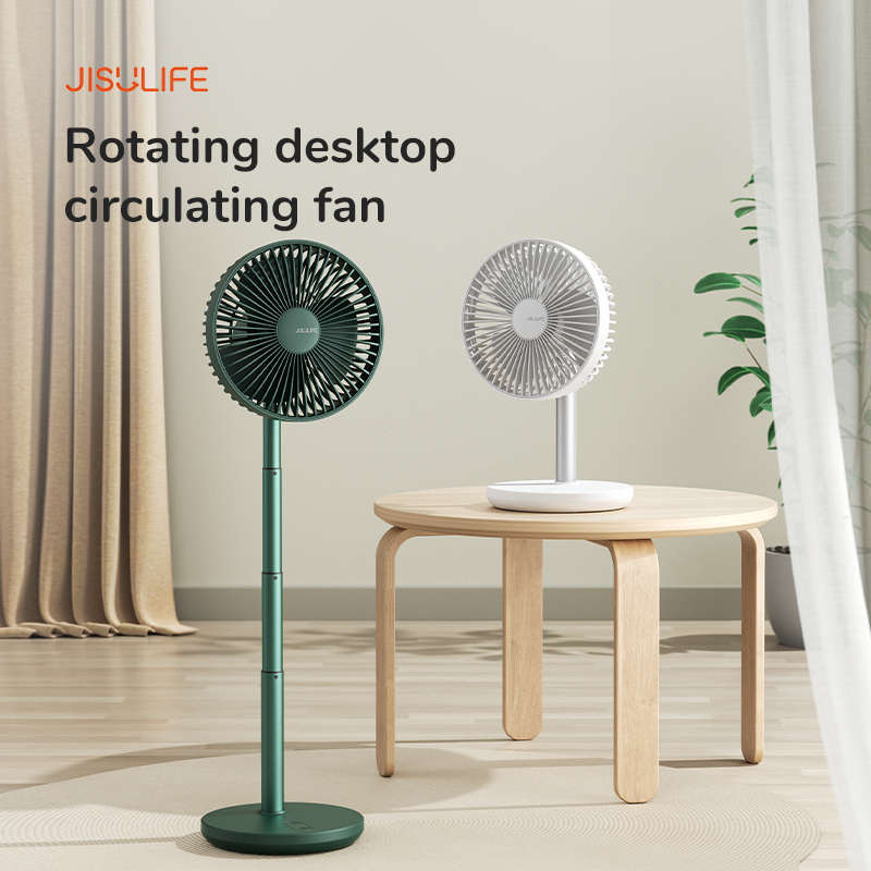 JISULIFE الساخن بيع مروحة كبيرة الرياح مروحة محمولة تصميم مروحة متأرجحة نسخة محدثة في الصيف