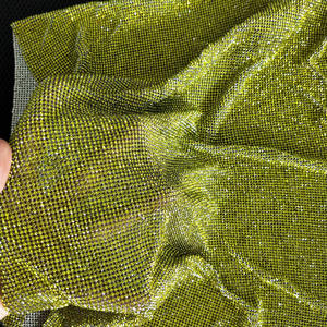 Tela de cristal de malla con diamantes de imitación y Base de Metal de cobre fluorescente ostentoso - Product Image 6