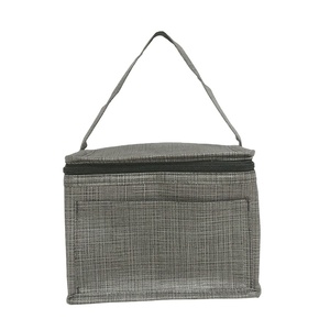 Customized Non Woven <b>Thermal</b> <b>Lunch</b> Cooler <b>Bag</b> with Zipper Closure Handled & Foldable for Food - Product Image 1
