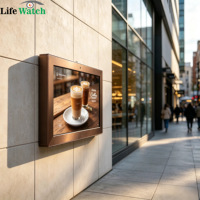 Pantalla LCD para Exteriores de 43 Pulgadas y 2500 Nits de Alto Brillo, para Montaje en Pared, Ideal para Publicidad en Tiendas, Hoteles y Exteriores