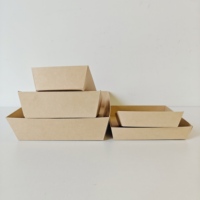YBLPAK Vente en gros de boîtes rigides en papier kraft écologiques et biodégradables pour sandwichs, gâteaux, pâtisseries, design carré, emballage de pain en papier