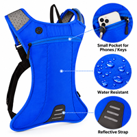 Gilet de course ultraléger avec poches pour bidons souples, sac d'hydratation Zero Bounce avec poche à eau de 2 L pour course de marathon