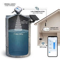 Indicateur de niveau d'eau sans fil intelligent Tuya Lora TLC2404P, sonde ultrasonique jusqu'à 10 mètres, capteur de niveau de réservoir avec panneau solaire