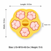 Moule à gâteau vapeur en silicone pour bébé, qualité alimentaire, sans BPA, facile à démouler, 6 cavités en forme de patte, pour la préparation de repas pour bébé, outil de cuisson vapeur
