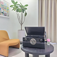 Vinyle Stéréo Professionnelle Rétro Avec Lecteur De Musique CD,USB, Enregistreur Cassette,radio,haut-parleurs
