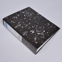 Carpeta de Papel de Oficina Negra de Gran Capacidad, 7.5 Pulgadas de Ancho, con 2 Orificios, Modelo 556/554, Impresa, para Almacenamiento Rápido de Archivos