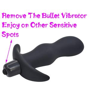 Super forte Silicone impermeabile anale Plug perline pene finto vibratore per maschio femmina potente giocattolo vibrante anale Sex Toys - Product Image 6