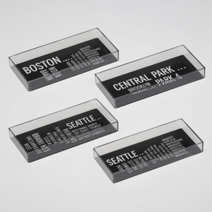 Plateaux de stockage anglais transparents Plateau à stylos pour l'organisation et l'affichage - Product Image 1