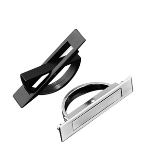 Poignée de traction de style japonais Poignée rabattable intégrée cachée invisible pour installation dissimulée pour porte coulissante de garde-robe - Product Image 1