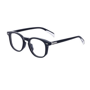 Lunettes optiques rondes ZS-98121, monture en plastique et métal, monture intégrale unisexe, légères, protection contre la lumière bleue, verres plats - Product Image 3