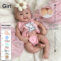 Poupées Bébés Reborn en Silicone Réalistes, Douces au Toucher, Souples, Nouveau-nés de 16 pouces, Taille, Poids et Ethnité Personnalisables pour Grossistes