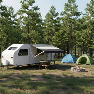<span class=keywords><strong>Auvent</strong></span> de <span class=keywords><strong>caravane</strong></span> automatique imperméable de haute qualité pour l'extérieur, blanc, pour 3-4 personnes, <span class=keywords><strong>auvent</strong></span> de toit de voiture en aluminium, cassette complète, auvents de camping-car - Product Image 1