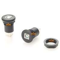 Connecteur USB 2.0 Type-B rond à montage sur panneau, connecteur USB 2.0 B femelle vers femelle à montage sur panneau, adaptateur traversant pour cloison