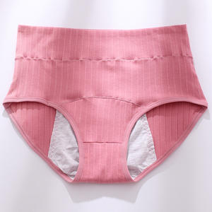 Bragas menstruales a prueba de fugas de <span class=keywords><strong>3</strong></span> capas de cintura alta de algodón para mujer para flujo pesado - Product Image 3