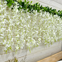 Fleurs artificielles de glycine suspendues en soie, guirlande de glycine en rotin pour arche de mariage, plafond, centre commercial, maison, jardin, fête, décoration murale