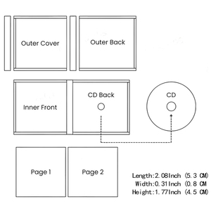 Cá nhân <span class=keywords><strong>mini</strong></span> Album CD Keychain Quà Tặng Ngày của Cha với âm nhạc yêu thích của cha được làm từ vật liệu nhựa bền - Product Image 6