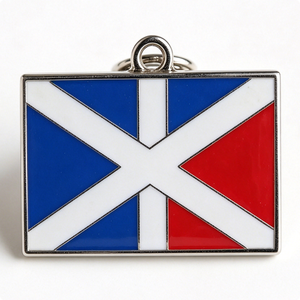 Pin Metálico Rectangular Plateado con Diseño de Bandera en Esmalte Duro, Recuerdo Patriótico - Product Image 6